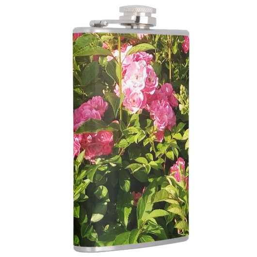 Roze rozen in bloei heupfles (Rechts)