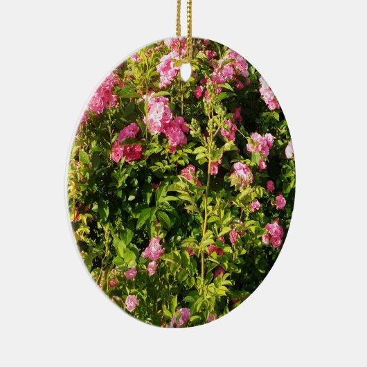 Roze rozen in bloei keramisch ornament (Rechts)