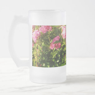 Roze rozen in bloei matglas bierpul