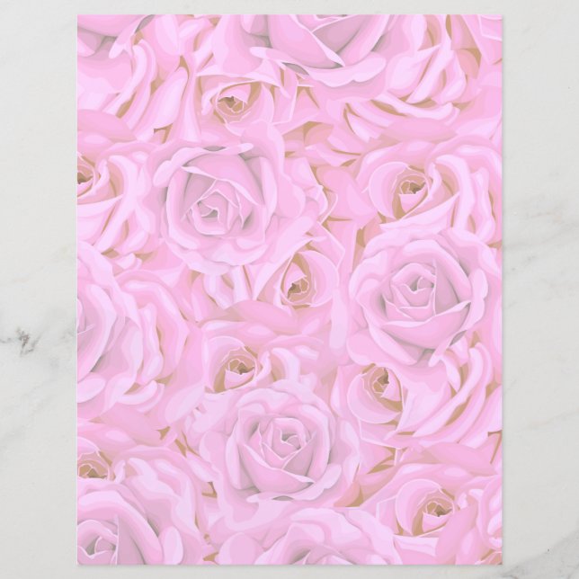 Roze Rozen in de kleur van het water Slagen Schrap (Voorkant)