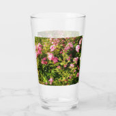 Roze rozen in het bloedbad glas (Achterkant)