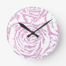 Roze rozen in lijnkunst