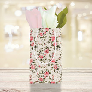 Roze Rozen in Vintage Stijl Klein Cadeauzakje