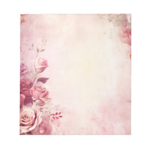 Roze Rozen in Vintage Stijl Notitieblok