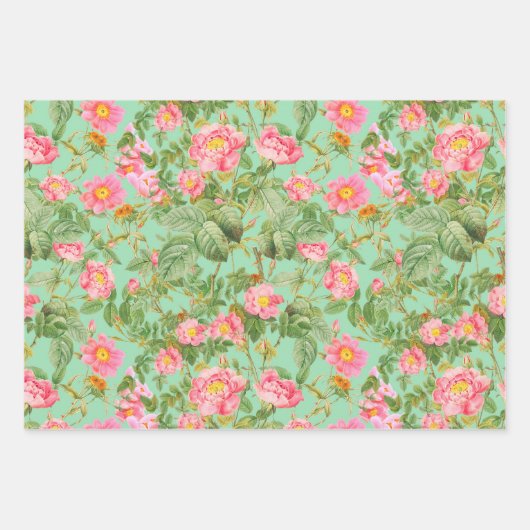  Roze Rozen inpakpapier (Voorkant)