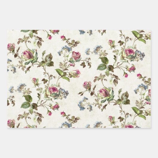 Roze  Rozen Inpakpapier Vel (Voorkant 2)