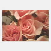 Roze Rozen Inpakpapier Vel (Voorkant 3)