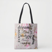  roze rozen Inspirerend Canvas tas
