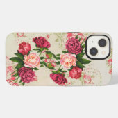 Roze rozen iPhone hoesje (Achterkant horizontaal)