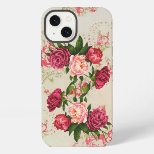 Roze rozen iPhone hoesje (Achterkant)