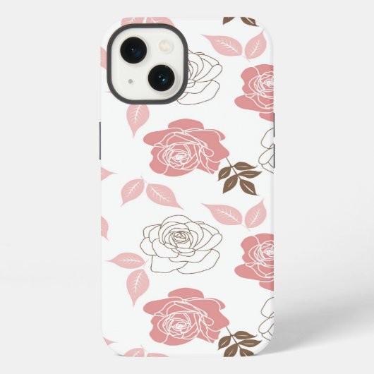 Roze Rozen iPhone Hoesje (Achterkant)