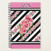 Roze rozen jaarlijks aanpassen planner (Voorkant)