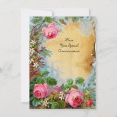 ROZE ROZEN & JASMIJN perkament Kaart (Achterkant)