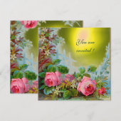 ROZE ROZEN & JASMIJNEN, Gele Edelsteen Kaart (Voorkant / Achterkant)