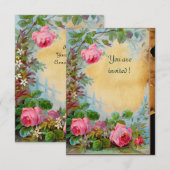 ROZE ROZEN & JASMIJNEN Perkament Rsvp Kaart (Voorkant / Achterkant)