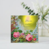 ROZE ROZEN & JASMINES , Gele Edelsteen Kaart (Staand voorkant)