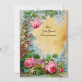 ROZE ROZEN & JASMINES perkament Kaart (Achterkant)
