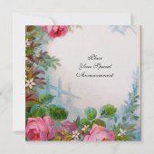 ROZE ROZEN & JASMINES Witte Ijs Metaalglans Kaart (Achterkant)