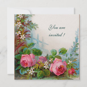 ROZE ROZEN & JASMINES Witte Ijs Metaalglans Kaart