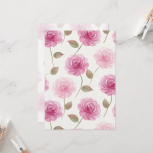 Roze Rozen Kaart
