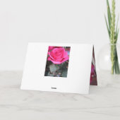 Roze rozen kaart (Achterkant)