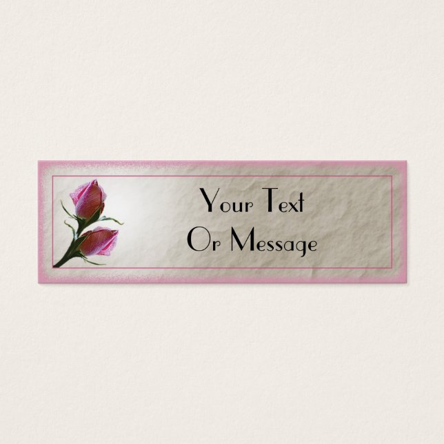 Roze Rozen Kaart Sjabloon (Voorkant)