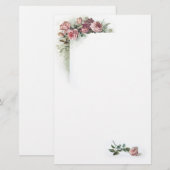 Roze rozen  kantoorbenodigdheden briefpapier