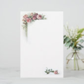 Roze rozen  kantoorbenodigdheden briefpapier