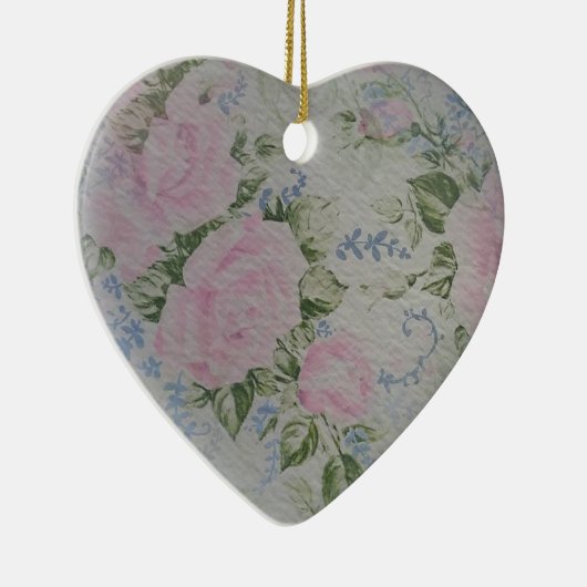 Roze Rozen  Keramisch Ornament (Rechts)