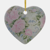 Roze Rozen  Keramisch Ornament (Voorkant)