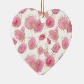 Roze rozen keramisch ornament (Rechts)