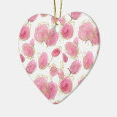 Roze rozen keramisch ornament (Links)