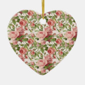   roze rozen keramisch ornament (Voorkant)