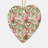   roze rozen keramisch ornament (Links)