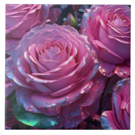 Roze Rozen Keramische Tegel Tegeltje