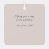 Roze Rozen Kerstmis Dochter Ornament (Achterkant)