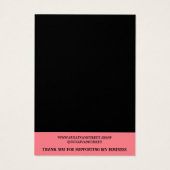 Roze Rozen Ketting Oorbel Sieraden Display Kaart (Achterkant)