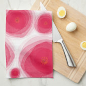 Roze Rozen Keuken Handdoeken (Quarter Fold)