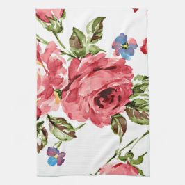 Roze Rozen  keukenhanddoek