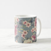roze rozen koffiemok (Voorkant rechts)
