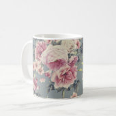 roze rozen koffiemok (Voorkant links)