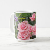 Roze rozen koffiemok (Voorkant links)