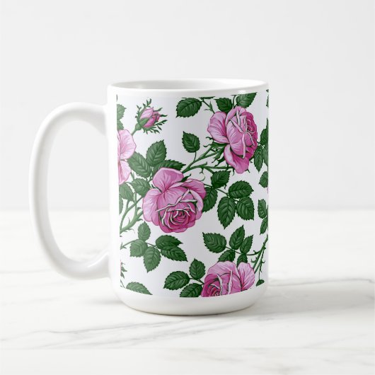 Roze Rozen Koffiemok (Links)