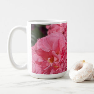 Roze rozen koffiemok