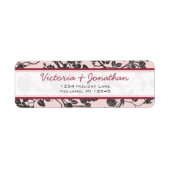 Roze rozen komen overeen met uitvindingen Retourad Etiket (Voorkant)