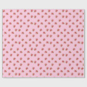 Roze  Rozen Koraalreep Cadeaupapier (Vlak)