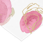 Roze rozen korte tafelloper (Hoek)