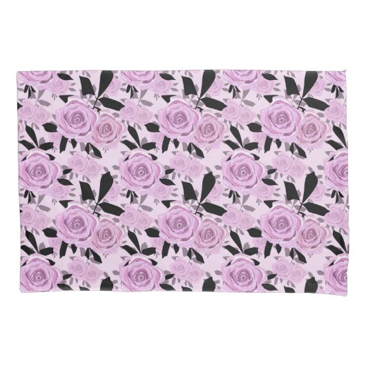 Roze rozen kussensloop (Voorkant)