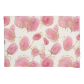 Roze rozen kussensloop (Voorkant-Links)