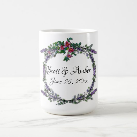  roze rozen Lavender Eucalyptus Koffiemok (Center)